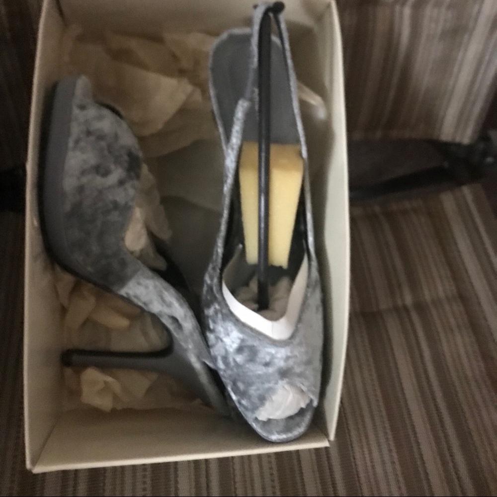 Light Blue open toe heel
